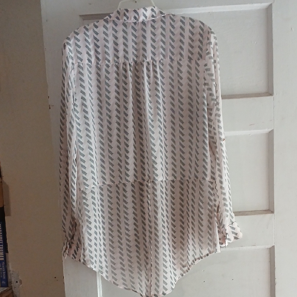 Candie's Pink and Black Chevron Top - Picture 3 of 5